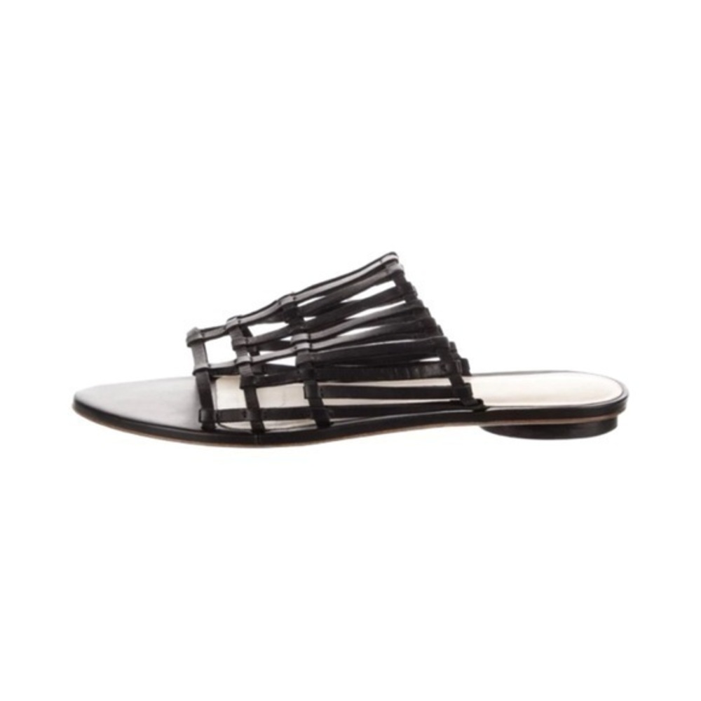 cult gaia Black Multi-Strap Slide Sandal